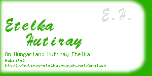 etelka hutiray business card